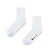 WARX除臭襪 經典素色中筒襪M白色