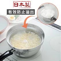 【Arnest】日本製燕三条不鏽鋼防溢鍋型設計附蓋單手鍋(湯鍋 泡麵鍋 防漏設計)