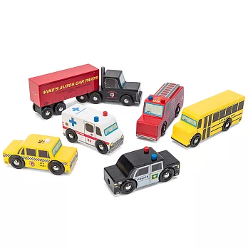 英國 Le Toy Van 車車與工程師系列-紐約交通工具車車玩具組