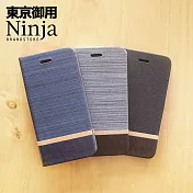 【東京御用Ninja】Apple iPhone 12 (6.1吋)復古懷舊牛仔布紋保護皮套(時尚灰)