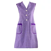 【巴芙洛】翻領式防汙純棉圍裙-翻領-紫色