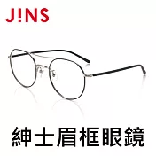 JINS 紳士雙鼻橋金屬眼鏡(特AMMF18S031)霧黑
