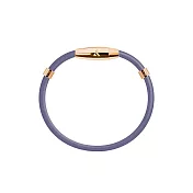 &MORE愛迪莫 鈦鍺能量手環 MEGA-X5 特仕版 玫瑰金色 女款-深紫L