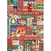 美國 Cavallini & Co. wrap 包裝紙/海報 霓虹聖誕
