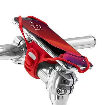 Bone / 單車手機綁 手機架 第四代 龍頭款 Bike Tie Pro 4紅色