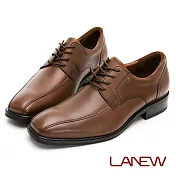 【LA NEW】經典小方頭紳士鞋德比鞋(男2260385)JP25棕咖