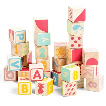 英國 Le Toy Van 啟蒙益智玩具系列-ABC六面聰明學習方塊啟蒙木質玩具(PL101)
