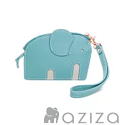 aziza小象造型鑰匙零錢包- 松石綠