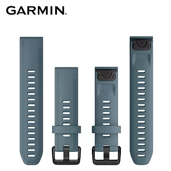 【GARMIN】QUICKFIT 20mm 矽膠錶帶湖水藍