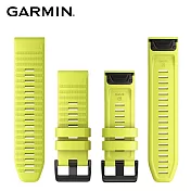 【GARMIN】QUICKFIT 26mm 矽膠錶帶亮黃