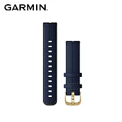 【GARMIN】LEGACY HERO 傳奇英雄系列 配件錶帶(皮革)丹佛斯藍皮革錶帶暨淡金色錶扣