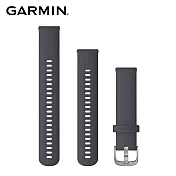 【GARMIN】QUICK RELEASE 20mm VENU 矽膠錶帶灰藍錶帶暨銀色錶扣