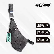 【LifePRO】樂活美學大師- 第五代多功能極輕薄旅行槍包(魂動灰)LF-1688