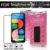 Xmart for Google Pixel 4a 5G 超透滿版 2.5D 鋼化玻璃貼-黑