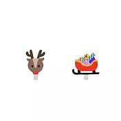 Snatch X 日日野餐 聖誕限定系列 - 3.麋鹿＋雪橇 - 耳夾