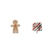 Snatch X 日日野餐 聖誕限定系列 - 7.薑餅人+小禮物 - 耳夾