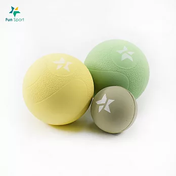 FunSport-雷力斯-肌筋膜按摩球（3球組-6.5cm+4.2cm）+肌活袋*1(顏色隨機)
