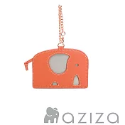 aziza 小象造型票卡夾- 珊瑚紅