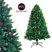 摩達客耶誕-6呎/6尺(180cm)PVC葉混松針葉紅果松果裝飾聖誕樹(不含燈)本島免運費