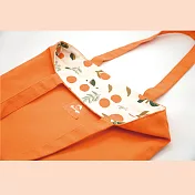 【優多生活】棉麻雙面印花手提包(四色)柑桔橘