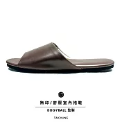 【Dogyball】都會鞋品 居家舒辦公室兩用舒壓室內拖鞋 靜音防水耐髒 台灣手工製造 咖色JP25咖啡色