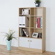 《Homelike》高爾八格二門書櫃(三色) 展示櫃 收納櫃 置物櫃楓木+白色