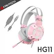 FANTECH HG11 7.1環繞音效RGB耳罩式電競耳機-櫻花粉
