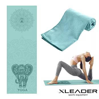 【Leader X】波羅多柔細雙面絨 速乾防滑瑜珈鋪巾(蒂綠之象)