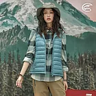 ADISI 女輕量超撥水羽絨背心AV2021038 (S-2XL) (防潑水 白鴨絨 FP700 戶外機能)S勿忘草藍