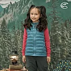 ADISI 童輕量超撥水羽絨連帽背心AV2021039 (120-150) (防潑水 白鴨絨 FP700 戶外機能)120柏林藍