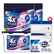 白蘭 4X酵素極淨洗衣球 除菌除螨 1盒+除菌除螨 特大補充包(54顆)x2包 (共126顆)  贈洗衣袋x1