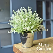 【Meric Garden】創意北歐ins風仿真迷你療癒小盆栽/桌面裝飾擺設(4款任選)雪白薰衣草