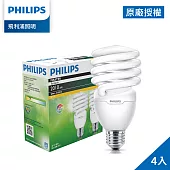 Philips 飛利浦 28W 螺旋省電燈泡-黃光2700K 4入裝 PR904