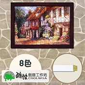 【酷蛙創意】客製復古木紋108片拼圖框(8色)-470咖啡
