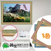 【酷蛙創意】客製花漾實木2000片拼圖框(3色) -4031粉綠