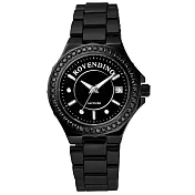 Roven Dino羅梵迪諾 馨彩典藏時尚晶鑽陶瓷腕錶(黑)