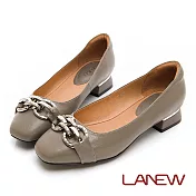 【LA NEW】SO Lite 彈力減壓低跟淑女鞋(女2250440)22.5cm灰