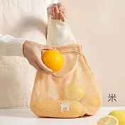E.City_(2入)多功能掛式環保蔬果網袋購物袋 米