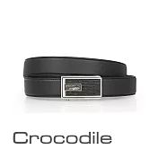 【Crocodile】鱷魚皮件 真皮皮件 32mm自動扣皮帶 0101-42009-0138 38 黑色