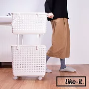 【LIKE-IT】夾縫疊疊分類洗衣提籃(雙層組) | 鈴木太太公司貨