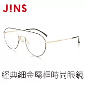 JINS 經典細金屬框時尚眼鏡(特ALMN19S280)黑金
