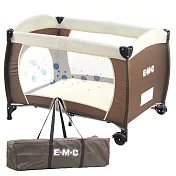 EMC 安全嬰兒床(具遊戲功能)(咖啡色)