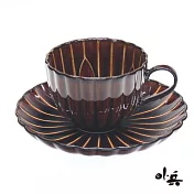 日本製 美濃燒小兵窯陶瓷咖啡杯盤- 茶
