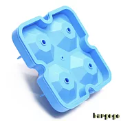 Bargogo 4格鑽石型矽膠製冰盒(可當副食品分裝盒) 2入