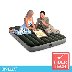 【INTEX】經典雙人(fiber─tech)充氣床墊(綠絨)─寬137cm(64108)