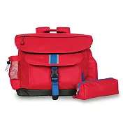 美國【Bixbee】經典系列-[活力紅超值組]中童輕量舒壓背/書包+撞色筆袋