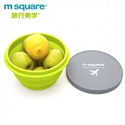 m square 摺疊矽膠碗 L 綠色