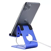 【Jokitech】桌上型手機架平板架 鋁合金手機支架 追劇 視訊 食譜架 Switch架 可調角度 平板支架 直播架 藍色