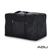 AOU 台灣製 加厚布料 大型單幫袋 批貨袋 旅行袋 大容量收納袋 露營裝備袋 棉被袋 工具包424A 黑色