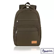【OMNIA】輕旅行大容量收納款筆電後背包- 棕色